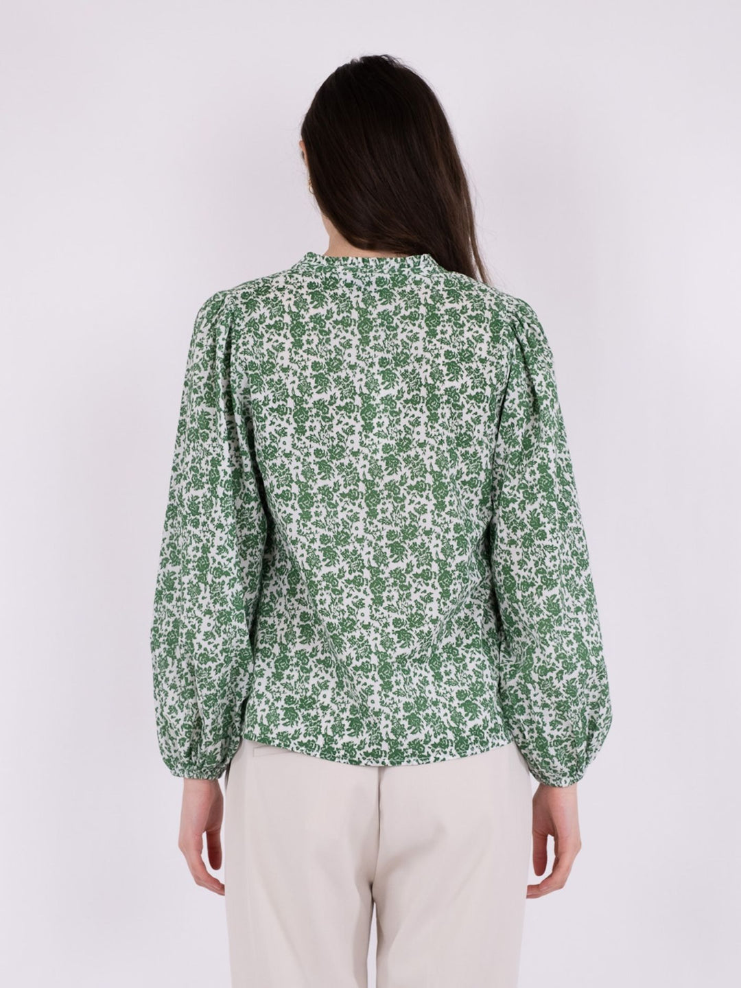 NEO NOIR Anett Ikat Flower Blouse Green